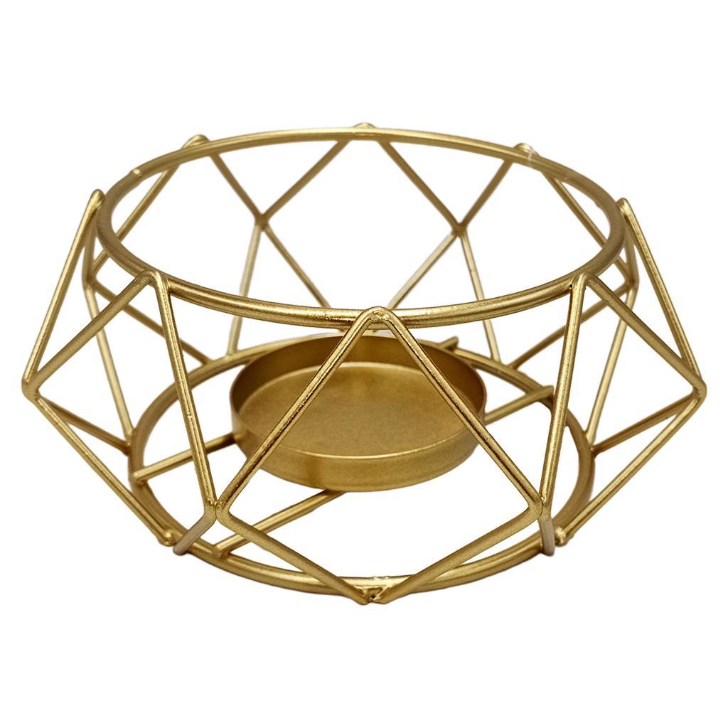 Tea Light Candle Holder Metal Cage Candlestick for Desktop Home Decoration