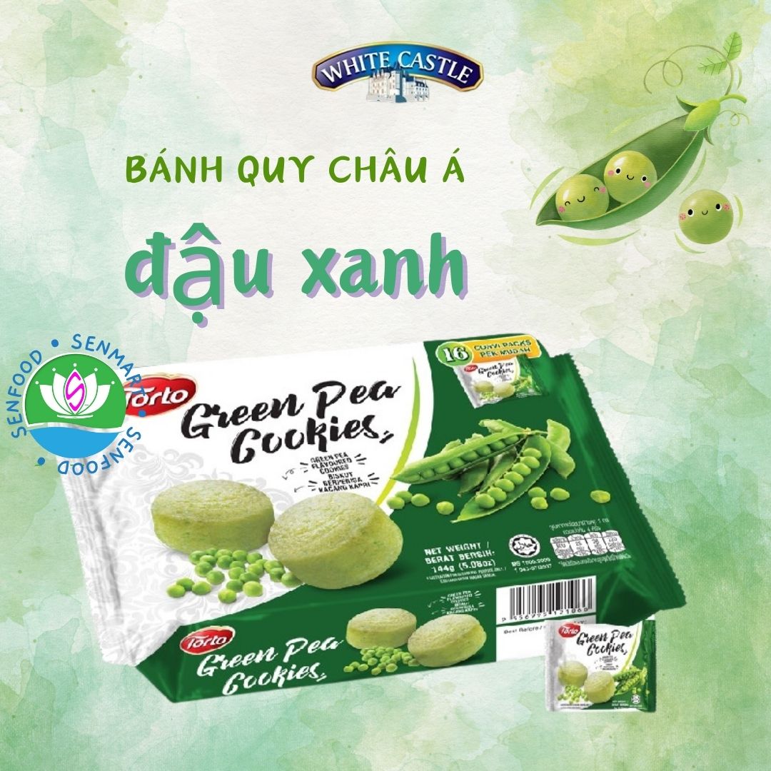 [Mua 2 tặng 1] Bánh quy châu Á  White castle nhập khẩu Malaysia 144g Asian Cookies combo 3 vị ngẫu nhiên