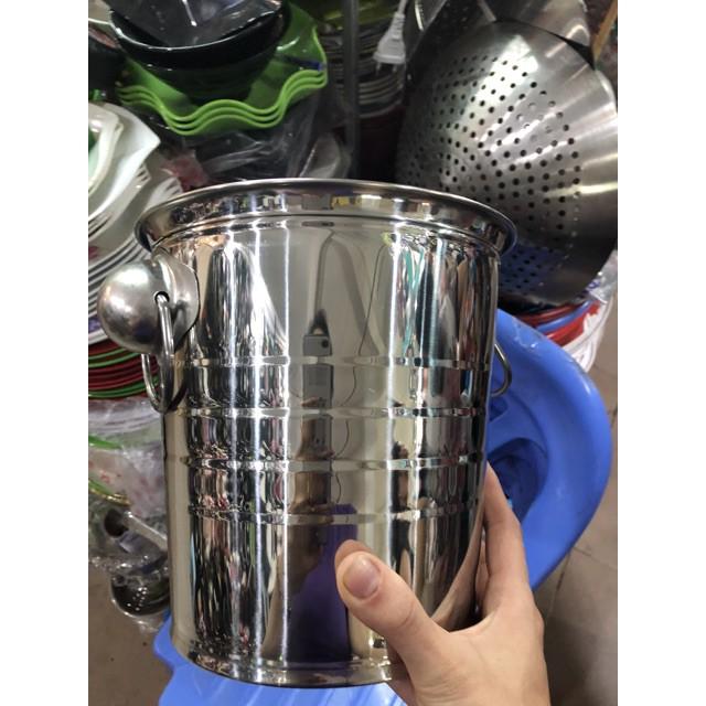 Xô đựng đá ngâm lạnh rưu inox