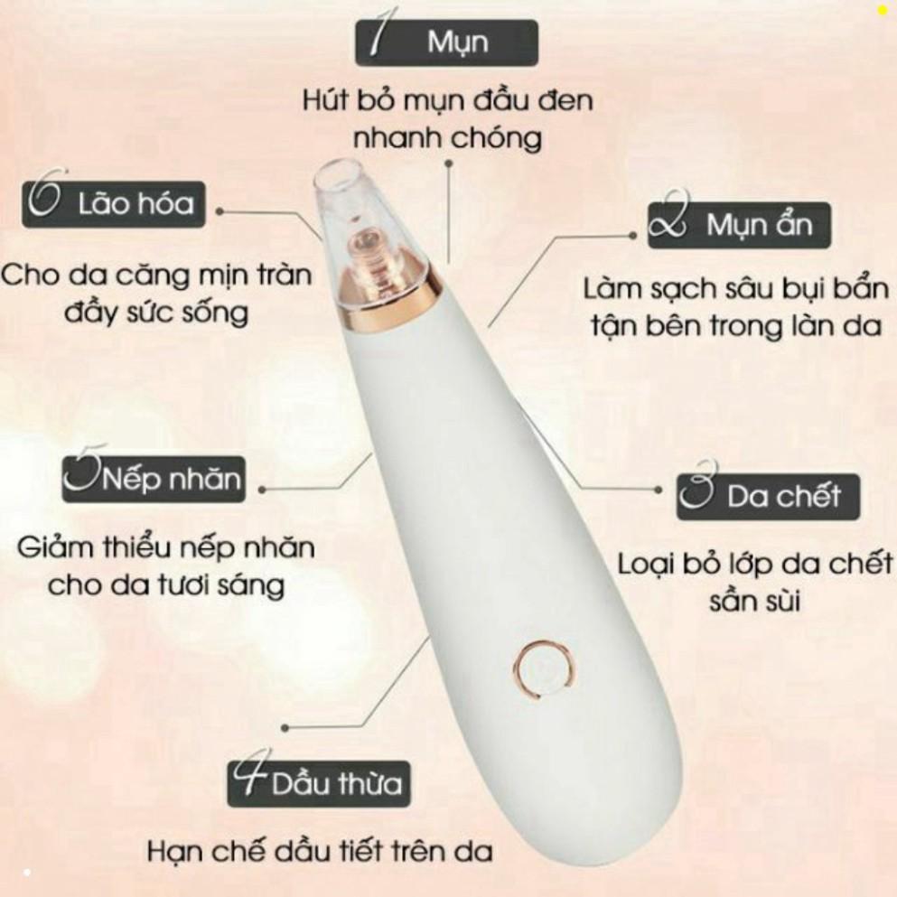 Máy Hút Mụn  BLACK HEAD Cầm Tay Mini Rung Siêu Âm An Toàn Cho Da Mặt Công Nghệ Thế Hệ Mới