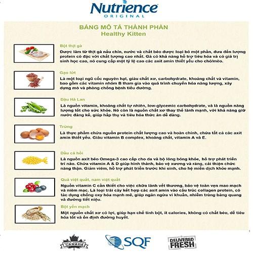 Nutrience Original Thức Ăn Cho Mèo Con Bao 2,5kg - Thịt Gà, Dầu Cá Hồi DHA, Rau Củ, Trái Cây Tự Nhiên
