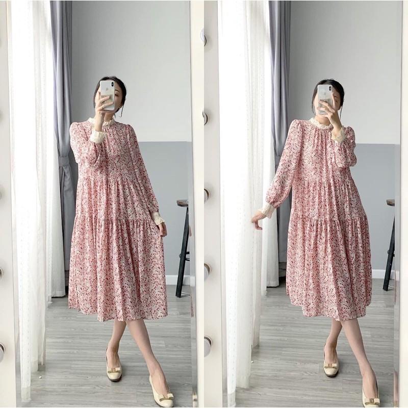 VÁY BẦU SUÔNG A/ ẢNH THẬT TỰ CHỤP / ĐẦM BẦU THU ĐÔNG