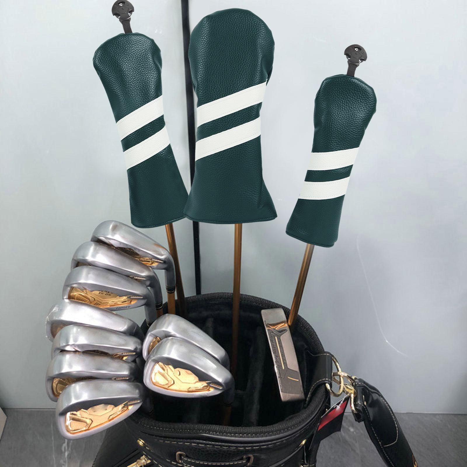 3 Pack Golf Club Covers, Golf Club Head Covers for Driver, Woods and Hybrid, Golf Driver Headcover to Golf Clubs