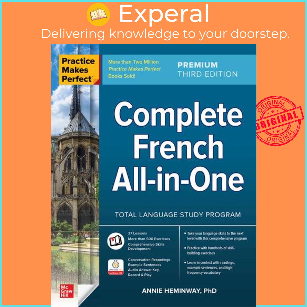 Sách - Practice Makes Perfect: Complete French All-in-One, Premium Third Editi by Annie Heminway (US edition, paperback)