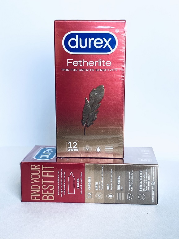 Bao Cao Su Durex Fetherlite 12s - Mỏng Trơn Ôm Khít - Nhiều Gel - Hàng Chính Hãng - Che Tên Sản Phẩm