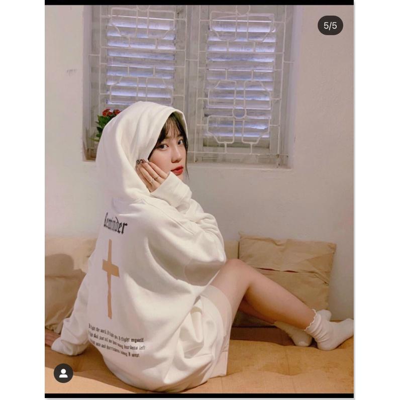 ÁO KHOÁC NỈ HOODIE FORM RỘNG NỮ CUTE