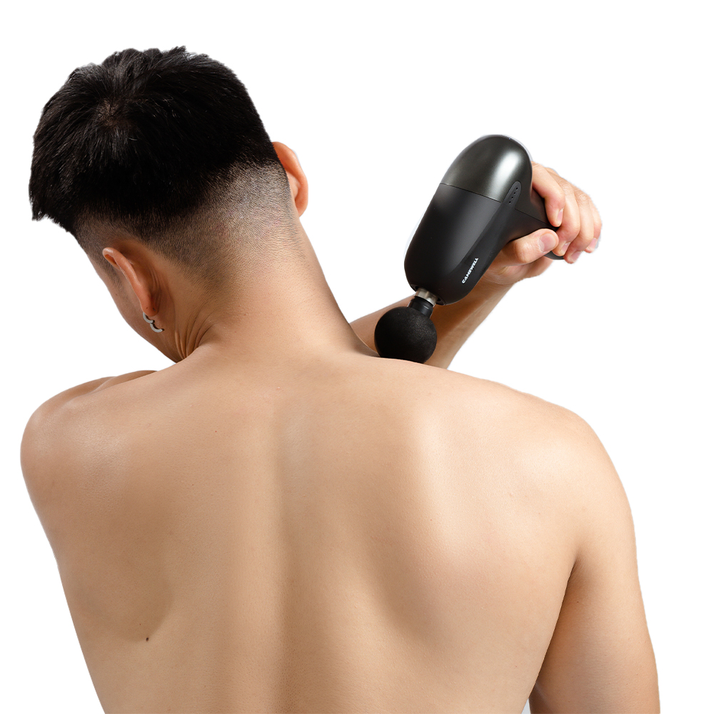Máy massage cầm tay CameWell, máy massage toàn thân trị liệu cổ vai gáy 4 đầu 5 chế độ, pin 2600 mAh dùng liên tục 4h