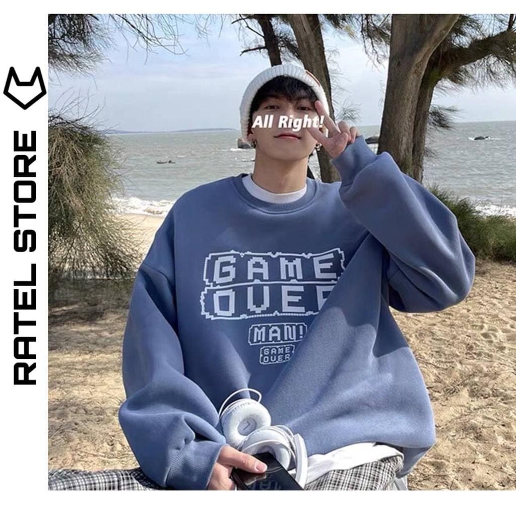 Áo Sweater Nỉ Bông Nam Nữ Game Over Thu Đông Unisex Form Rộng