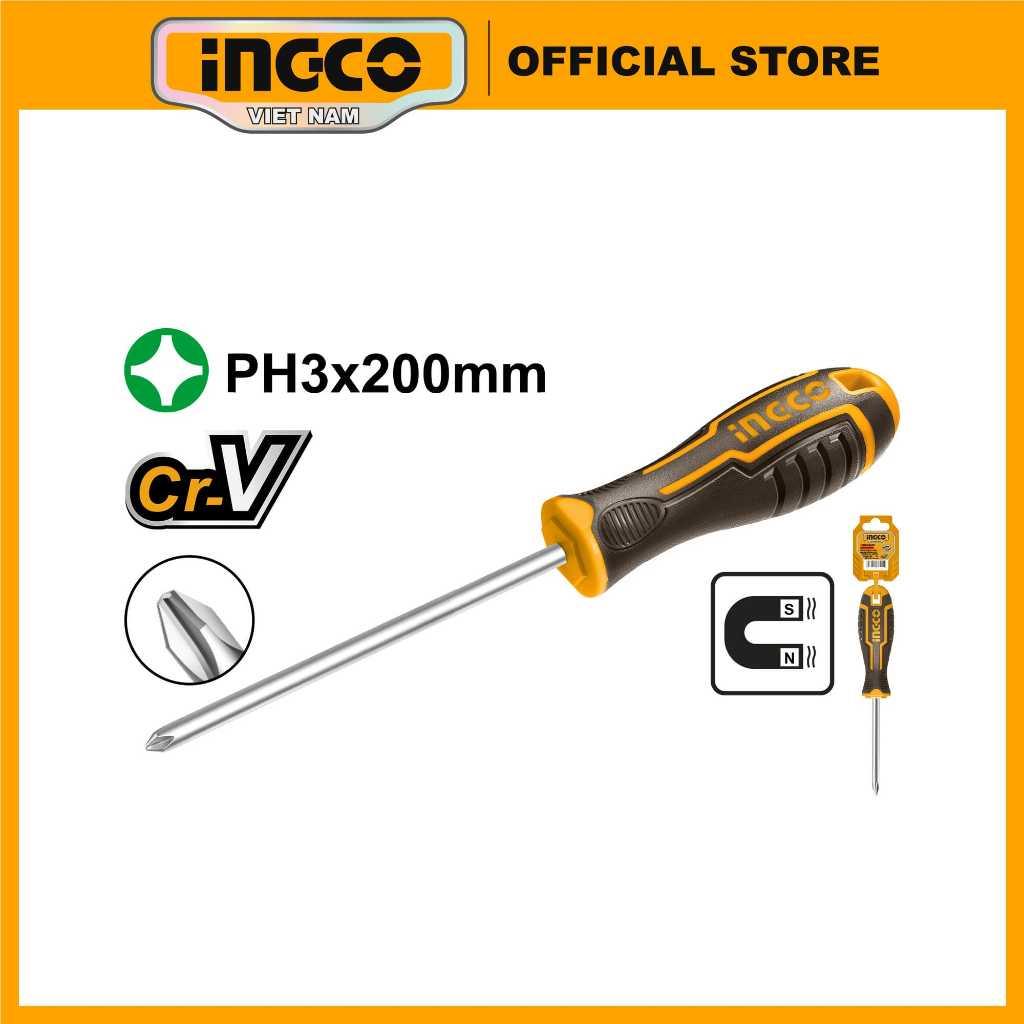 Bộ tua vít bake có nam châm INGCO HSDSPH3150, chất liệu thép Cr-V, dài 150mm.