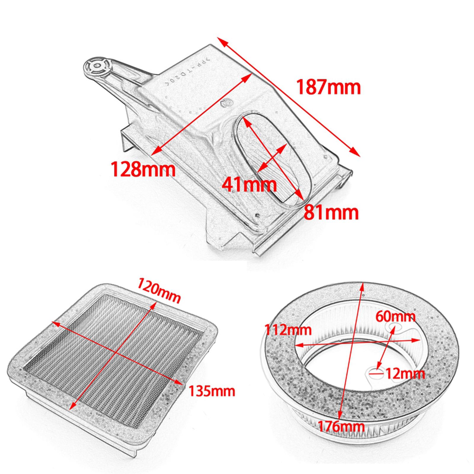 3pcs Motorcycle Air Filter for Yamaha XP 530 TMAX 530 SX DX 2017 2018 2019