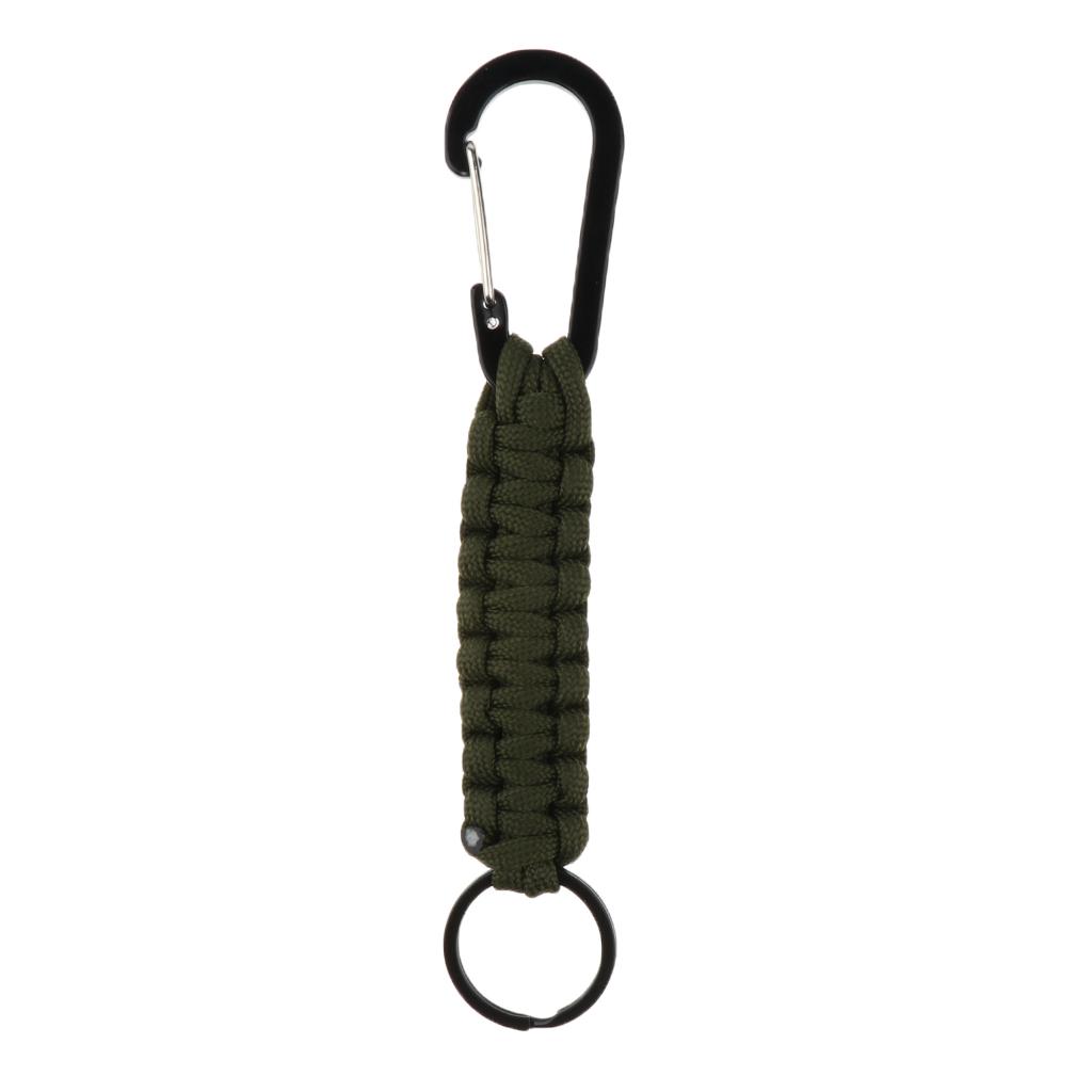 Outdoor Kit 7 Strand Core Paracord Lanyard Keychain with Carabiner Snap Hook Buckle