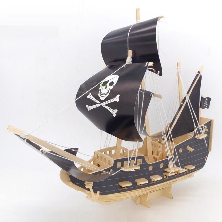 Đồ chơi lắp ráp gỗ 3D Mô hình Tàu Cướp Biển G-P217