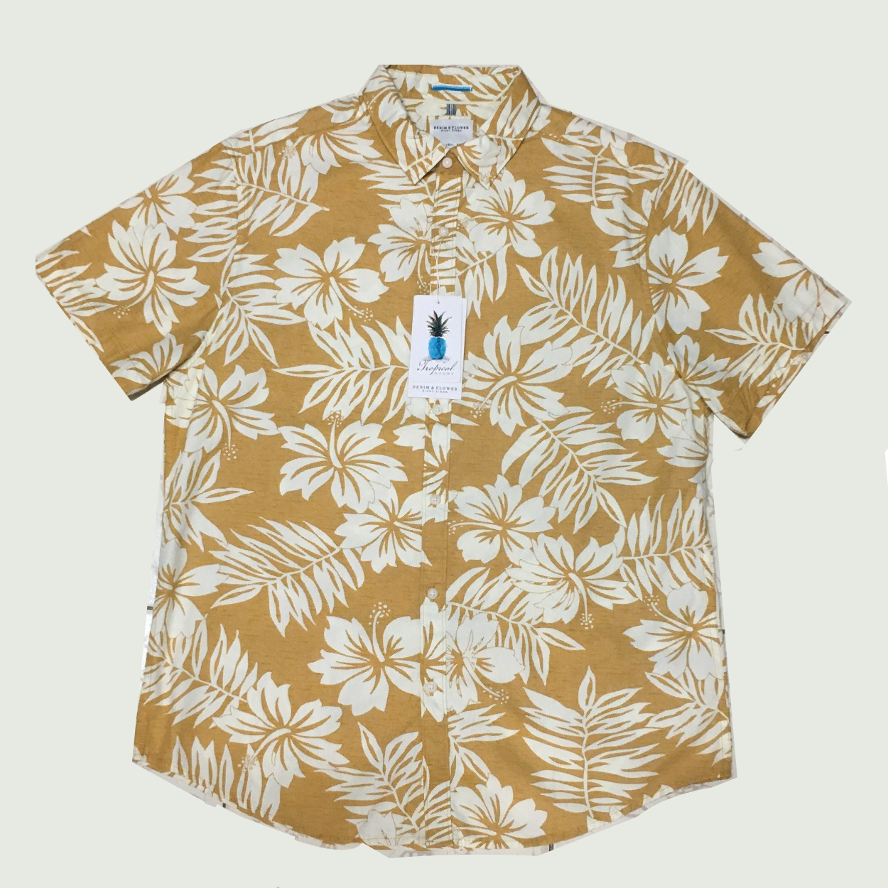 Áo sơmi nam ngắn tay mềm mịn style Hawaii - Tropical 5204/L - Mỹ