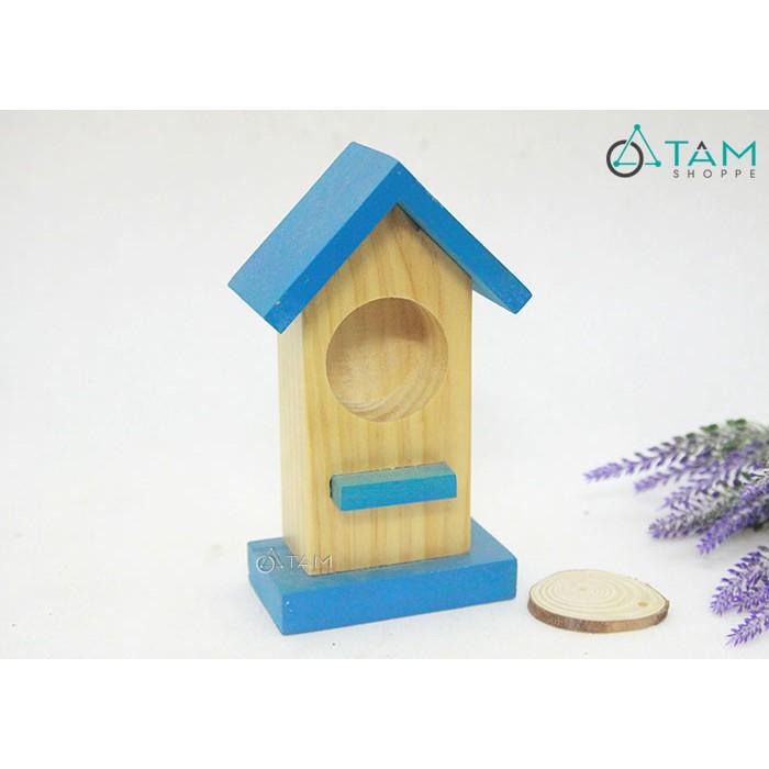 Nhà chim gỗ nhỏ trang trí 18cm