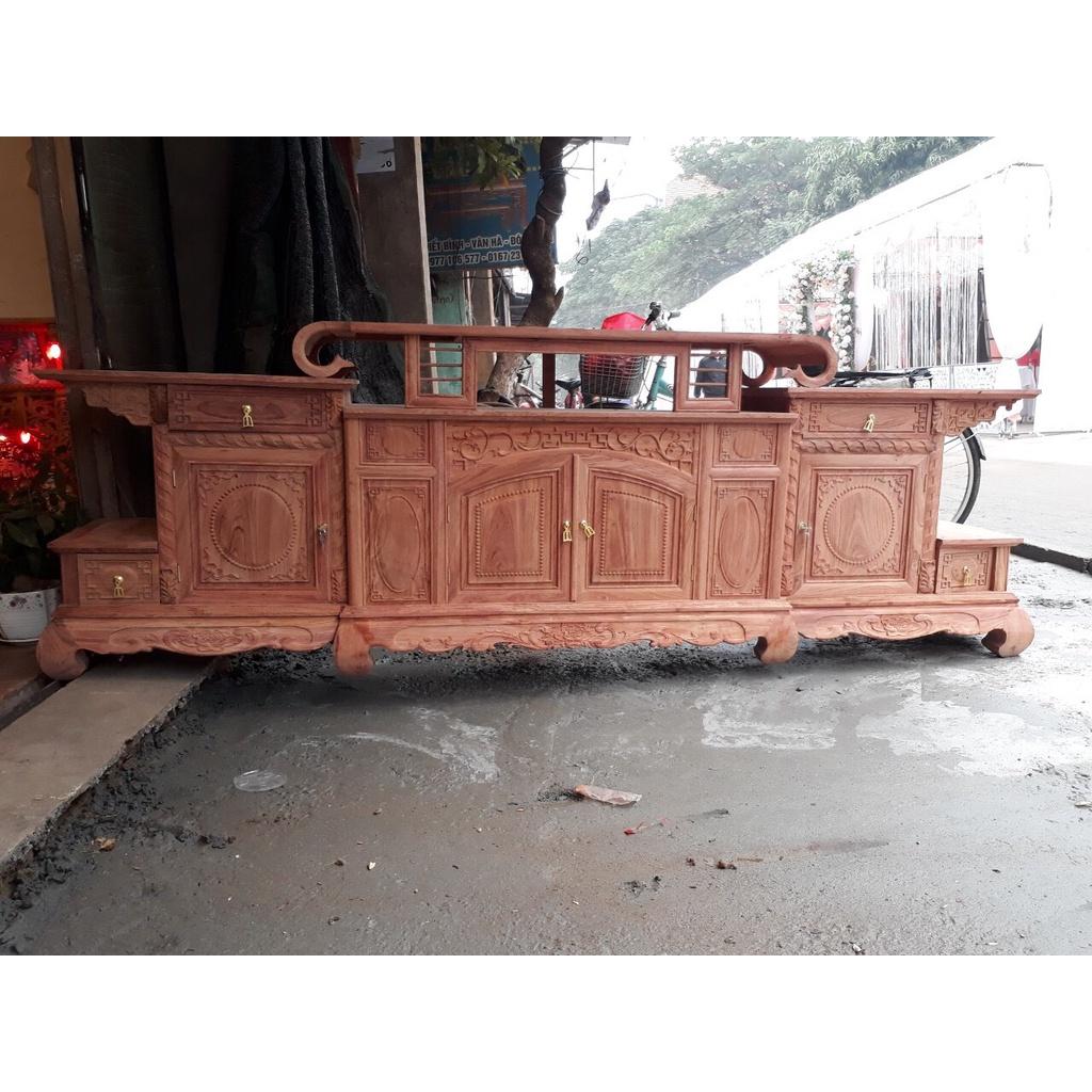 Kệ tivi Vòm gỗ hương đá