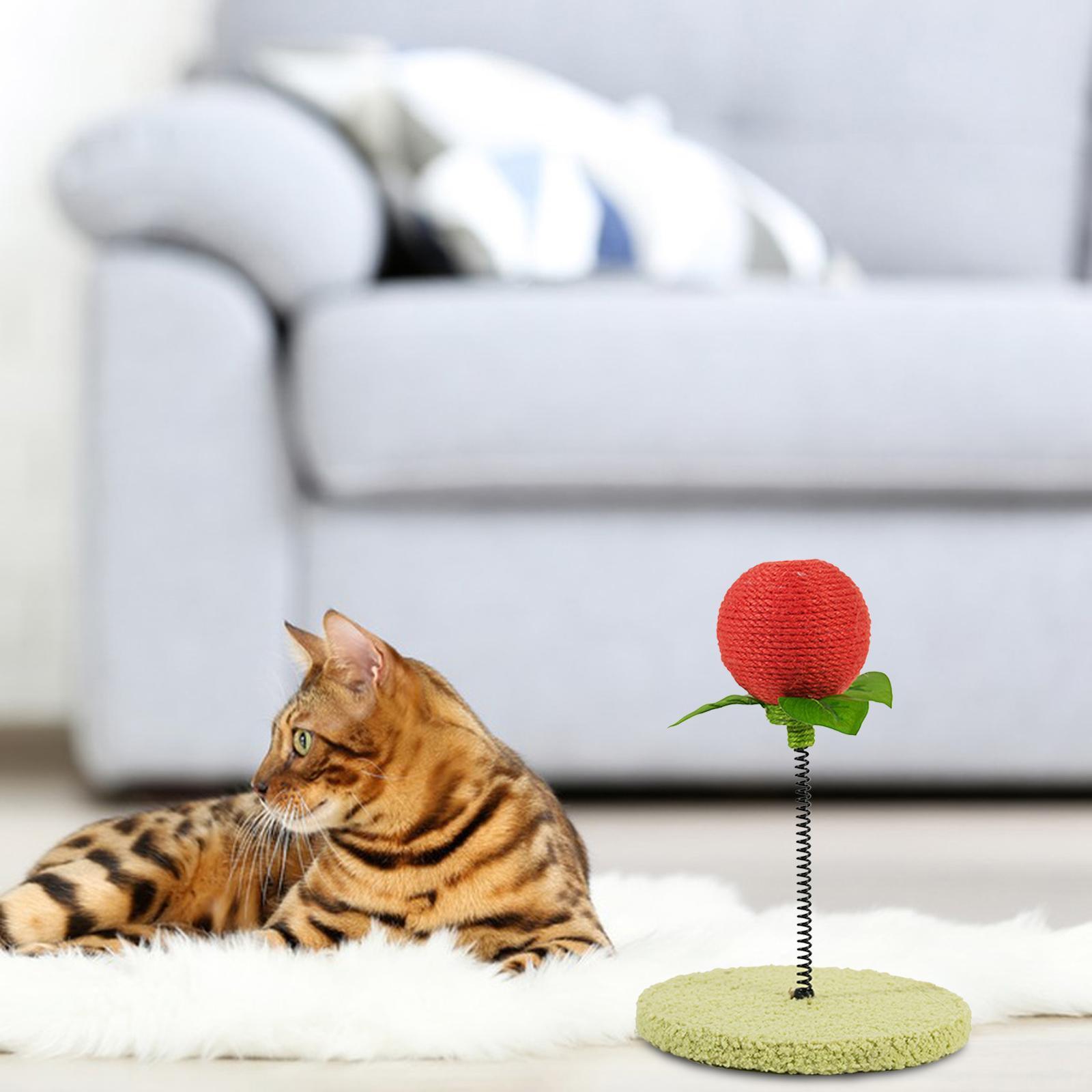 Cat Scratcher Toy Exercise Chasing Kitty Sisal Rope Rest Cat Scratching Ball