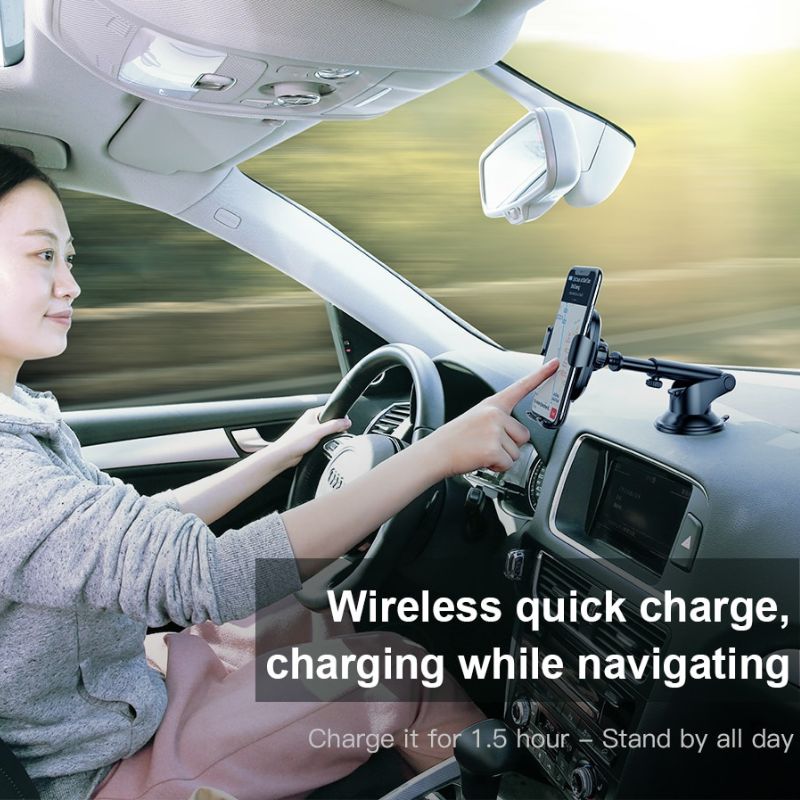 Bộ đế giữ điện thoại Baseus Wireless Charger Gravity Car Mount WXYL-A01- hàng chính hãng