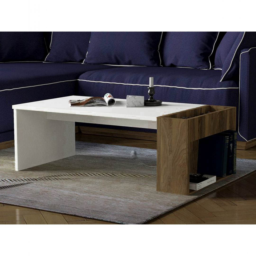 Bàn trà gỗ hiện đại SMLIFE Carrera | Gỗ MDF dày 17mm chống ẩm | D95xR50xC35cm