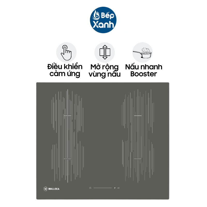 Bếp từ 4 vùng nấu Malloca MI 594 LINEAR - Kính Schott Ceran - Hàng chính hãng