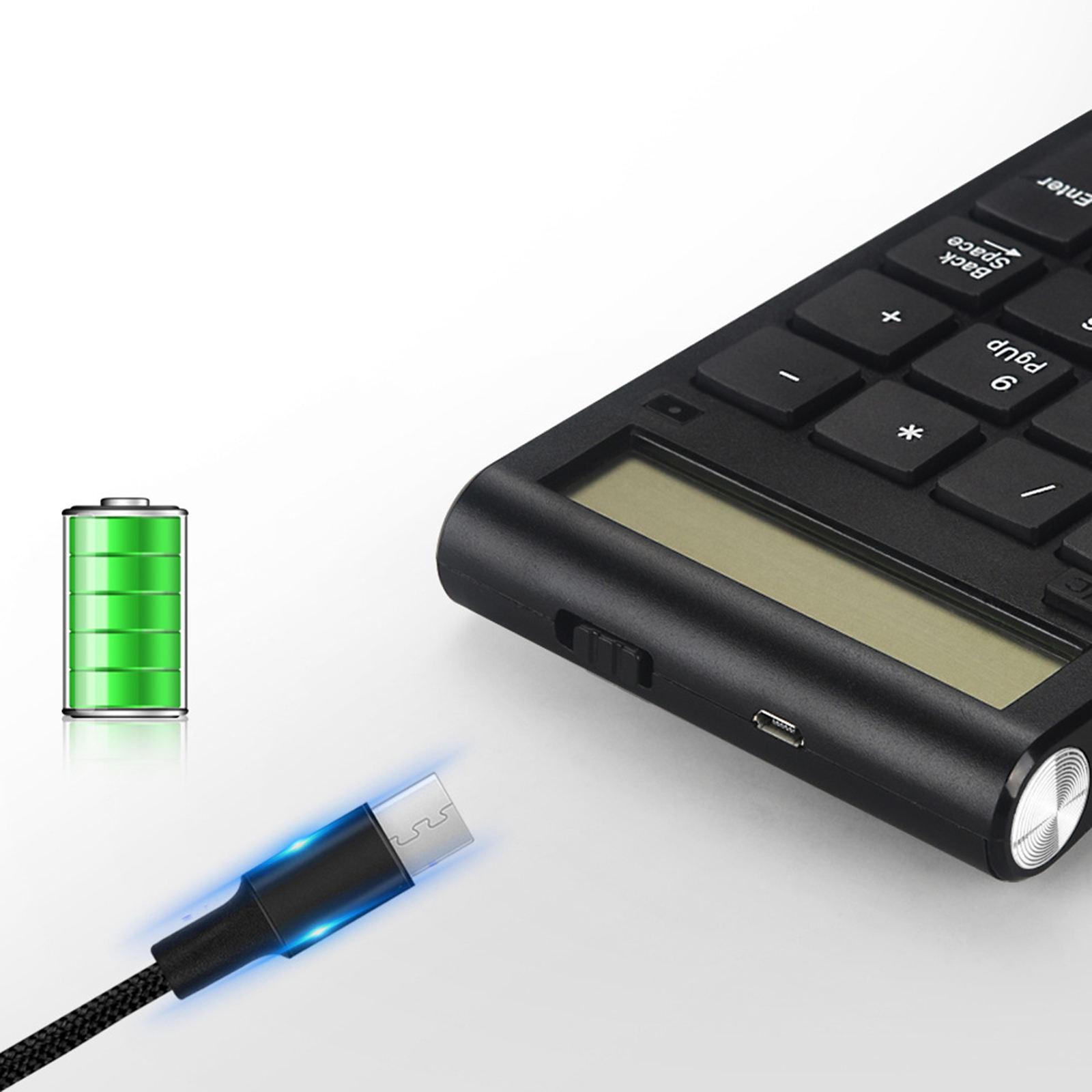 Mechanical Wireless Numeric Keypad Mini 2.4G Keyboard Extensions for Laptop