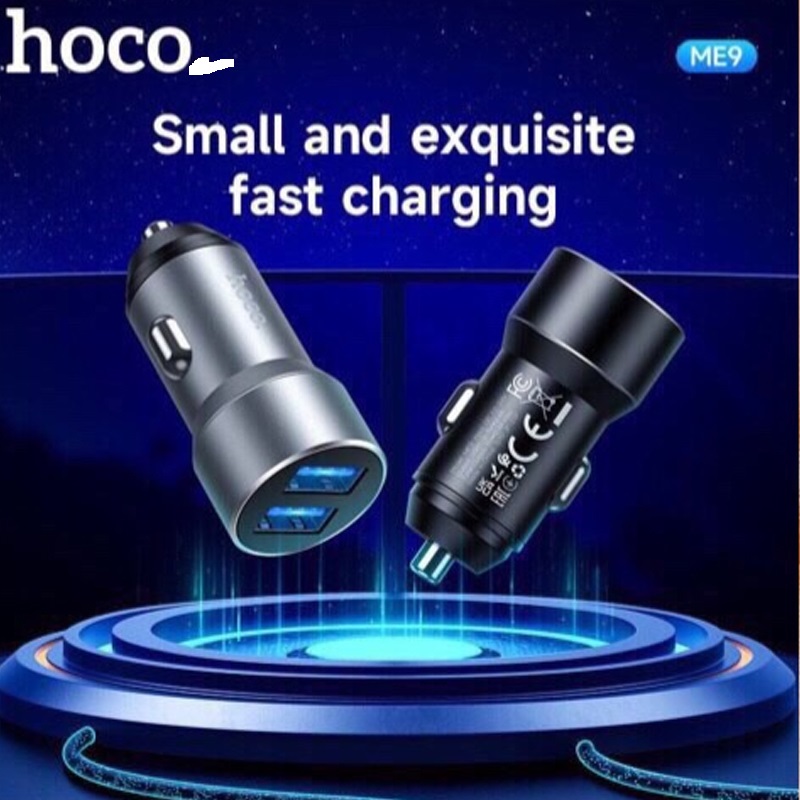 Tẩu Sạc Nhanh Xe Hơi DÀnh Cho Hoco. ME9 2 Cổng USB 2.4A Hàng Chính Hãng