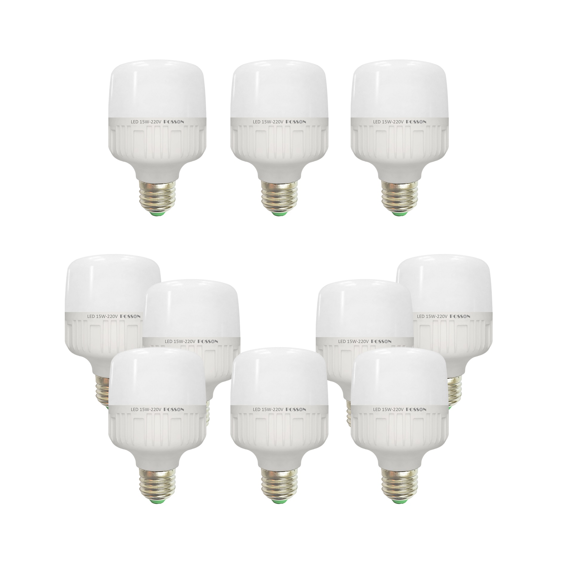 10 Bóng đèn Led trụ 15w siêu sáng tiết kiệm điện kín chống nước Posson LC-H15x