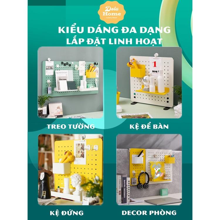 Bảng lỗ Pegboard Dola Home kim loại cao cấp tiện dụng trang trí phòng khách phòng ngủ phòng làm việc bảo hành 12 tháng