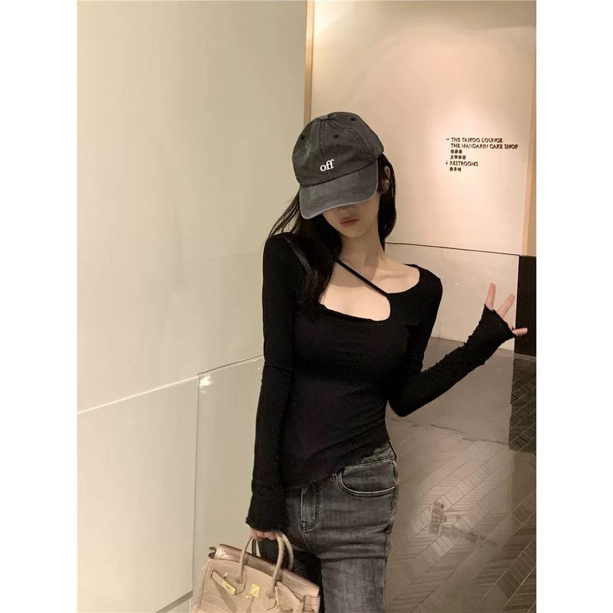 MS6826 Áo kiểu thun nữ dây chéo ngực body sexy
