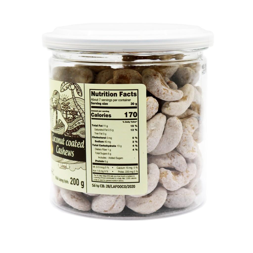 Hạt điều nước cốt dừa 200g LAFOOCO Coconut Coated Cashew Nuts