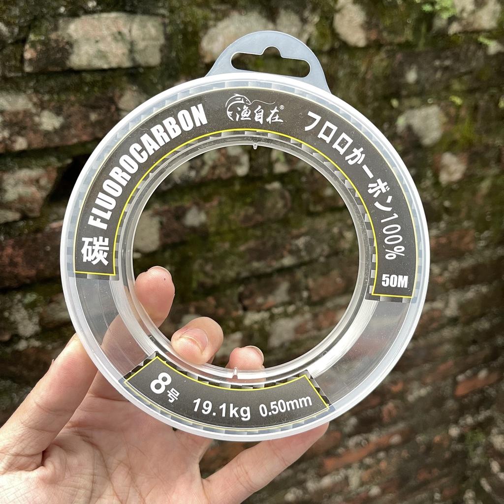 Dây leader câu cá, câu lure FluoroCarbon Nhật Bản Phukiencaulure25 dây cước câu cá, leader tàng hình carbon 100%