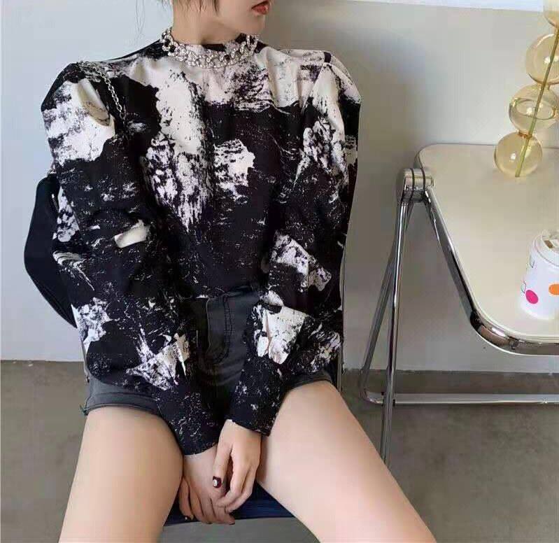 Áo sơ mi Hàn Quốc cao cấp dày tay cổ tròn cho Nữ
