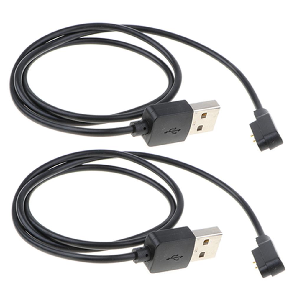 2x Smart Watch Charger, Portable Magnetic Charger Station Dock with USB Charging Cable Cord Black