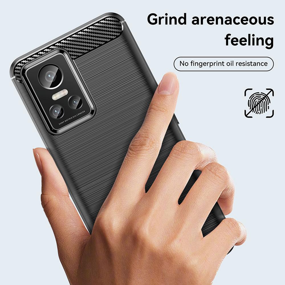 Ốp lưng dành choRealme GT Neo 3/Neo 3 150W ốp silicone mềm Carbone phay xước chống sốc chống vân tay
