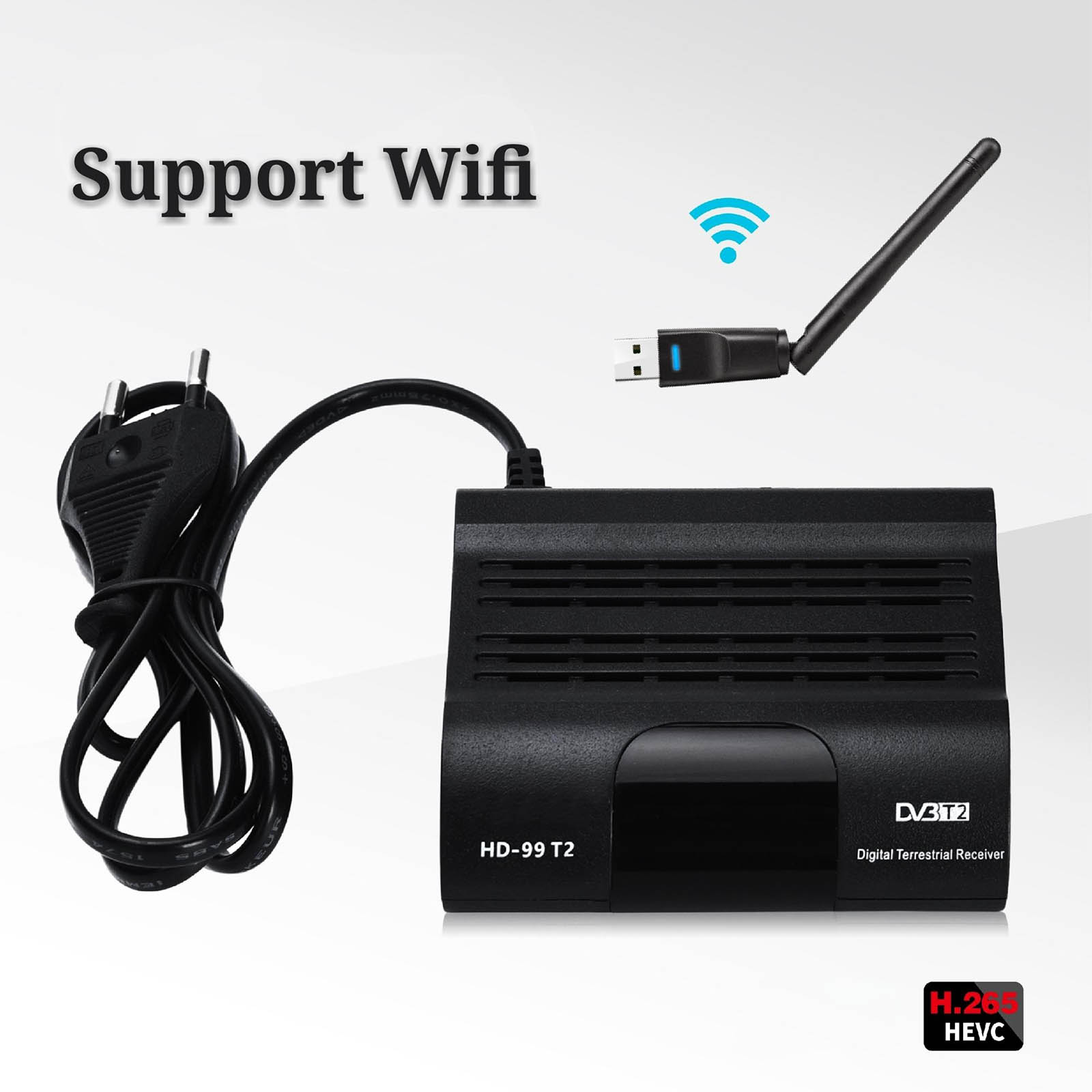 Bộ Giải Mã Kỹ Thuật Số AUX DVB-T2 HD 1080p Với Điều Khiển Từ Xa