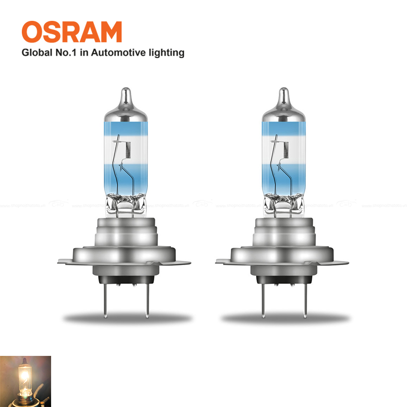 Combo 2 Bóng Đèn Halogen Tăng Sáng 200% OSRAM Night Breaker H7 64210NB200 12V 55W