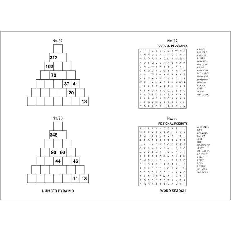 Sách 500 Puzzles Book - Brain Training - Pink &amp; Orange Geometric