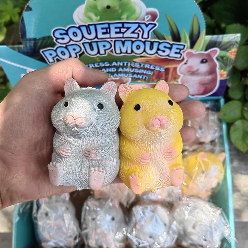 Squishy Mochi hình CHUỘT HAMSTER đồ chơi bóp tay mềm mịn dễ thương chân thực giảm stress co dãn đàn hồi ngộ nghĩnh