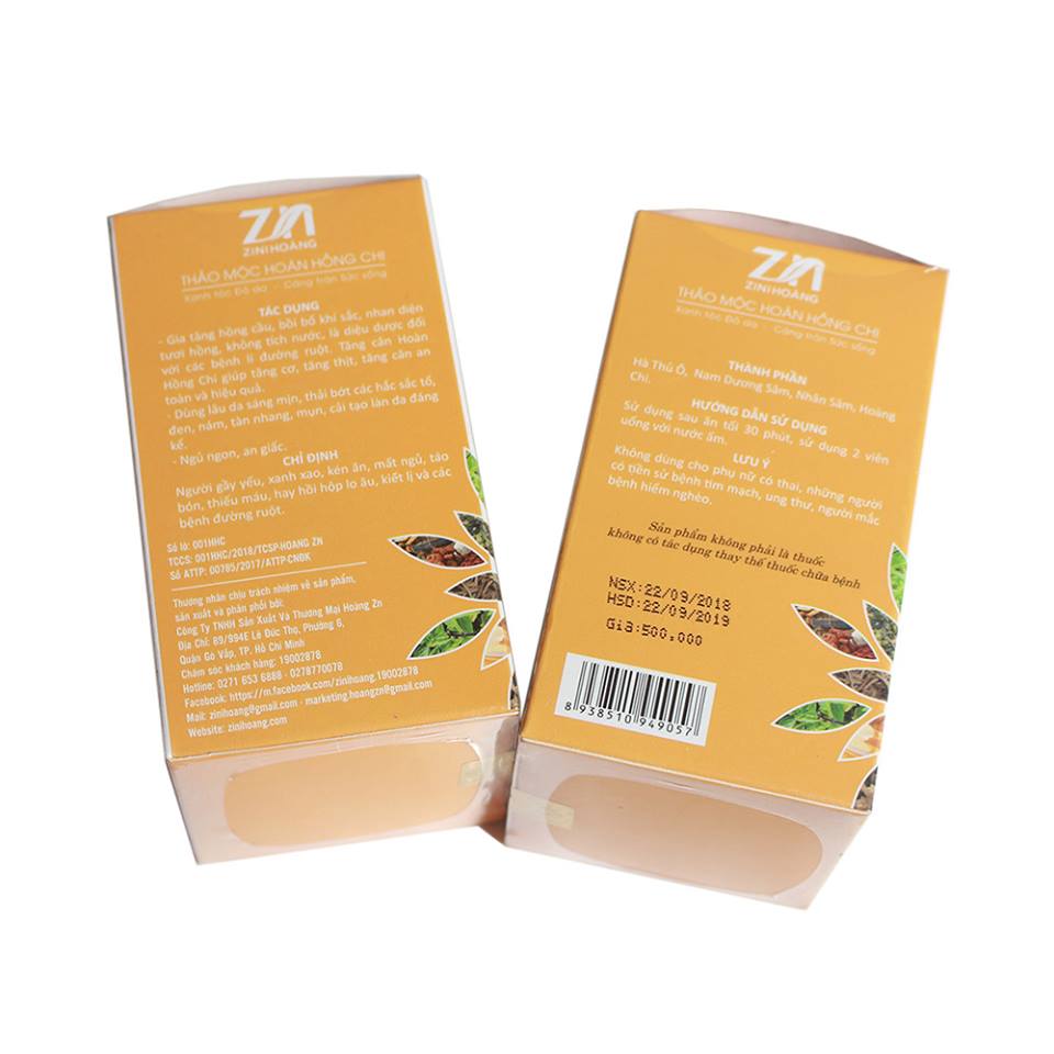 Thực Phẩm Chức Năng Thảo mộc Hoàn Hồng chi hộp 30 viên/60gr