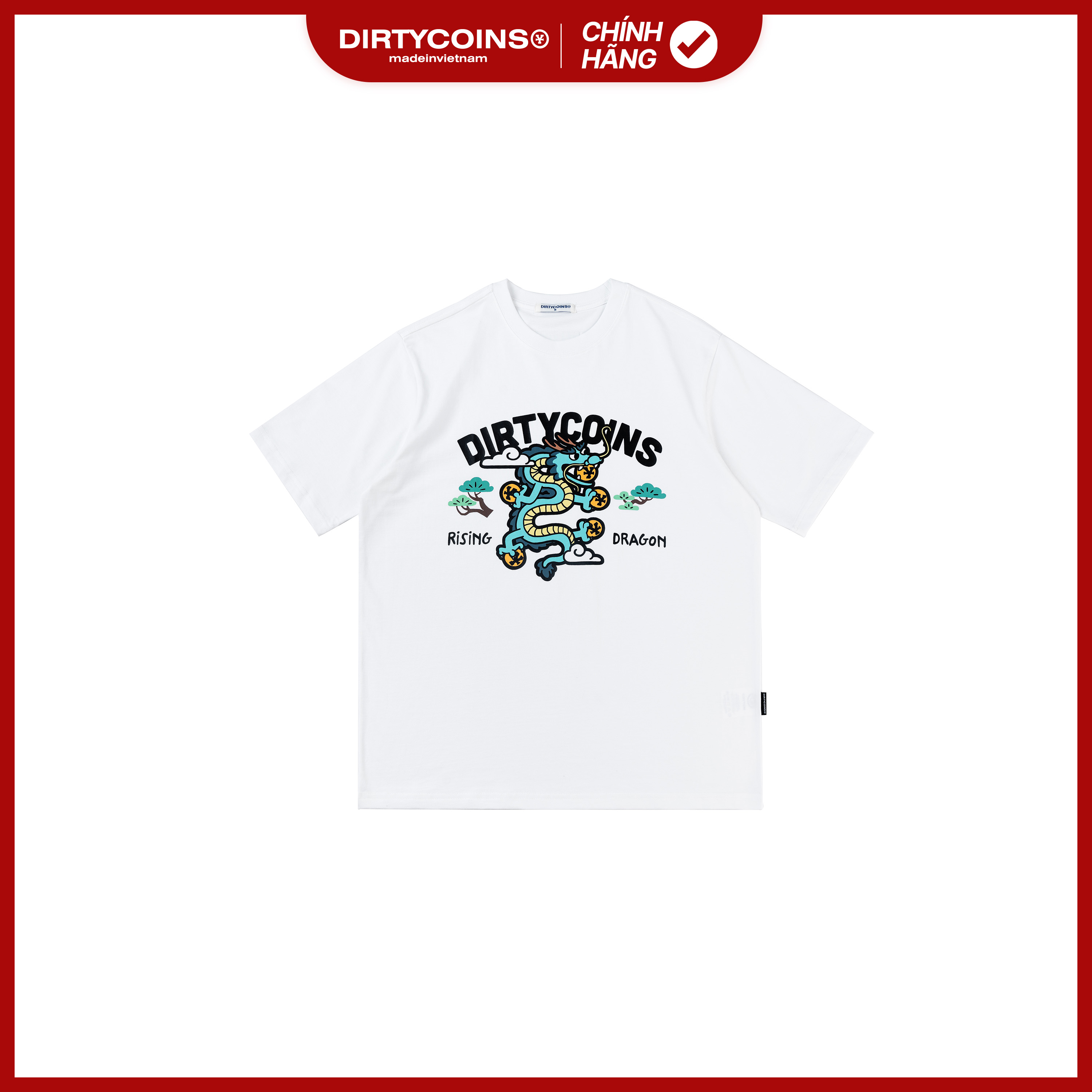 Áo Thun DirtyCoins Rising Dragon T-shirt - White