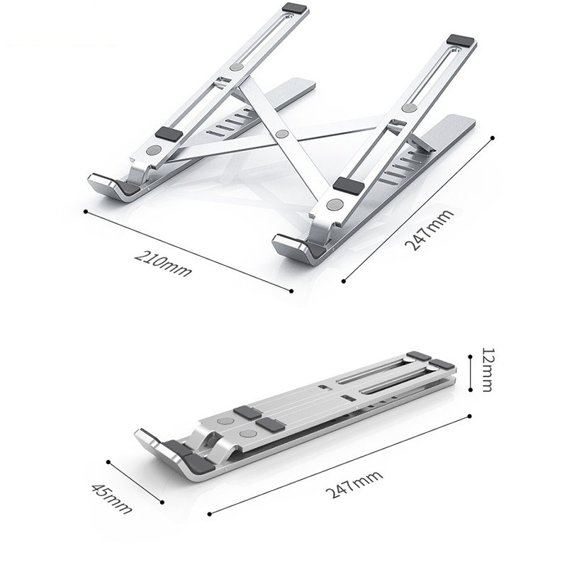 Hình ảnh Giá đỡ / Đế đỡ tản nhiệt dành cho laptop, macbook, máy tính bảng gấp gọn tiện dụng + tặng kèm túi đựng, ( Giao màu ngẫu nhiên )- Hàng chính hãng