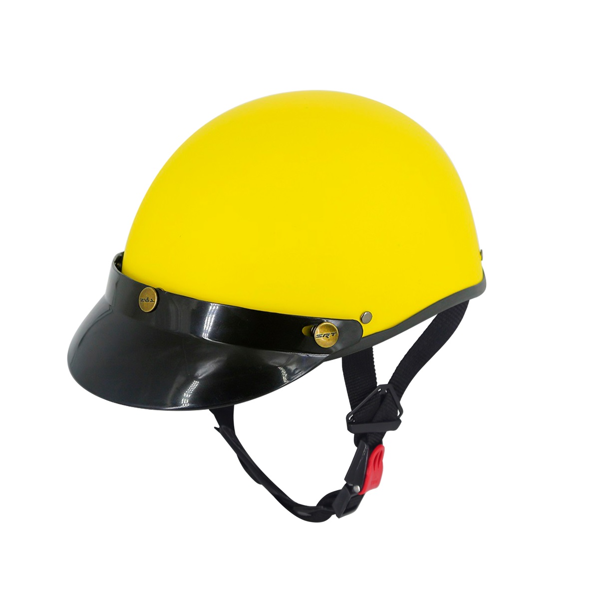 Mũ Bảo Hiểm Nửa Đầu SRT Màu Vàng Nhám Trơn - 1/2 SRT Cao Cấp Mới