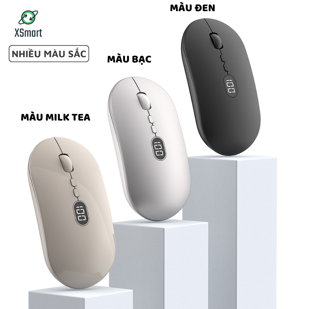 Hình ảnh Chuột Máy Tính Không Dây X1 USB 2.4GHz Thiết Kế Mỏng Hiện Đại Pin Sạc Có Màn Hình Hiển Thị Pin-Hàng Chính Hãng