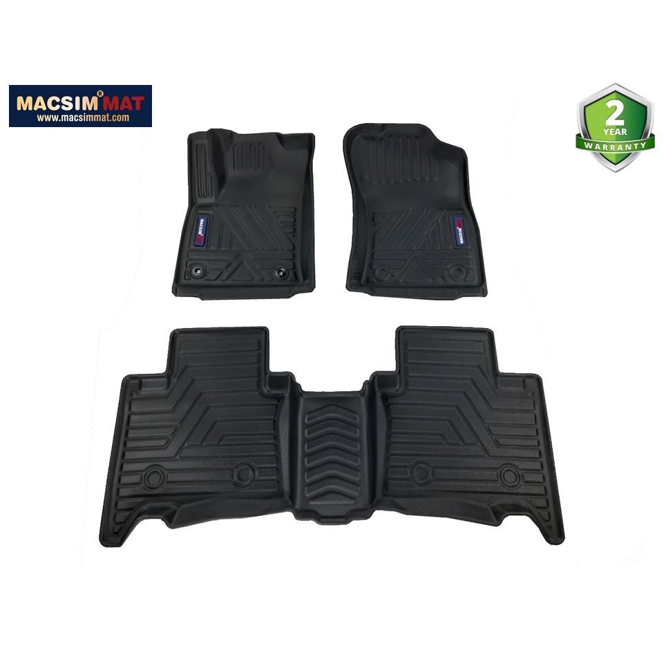 Thảm lót sàn xe ô tô Toyota Innova 2016-đến nay Nhãn hiệu Macsim chất liệu nhựa TPV cao cấp màu đen - 2 hàng gh