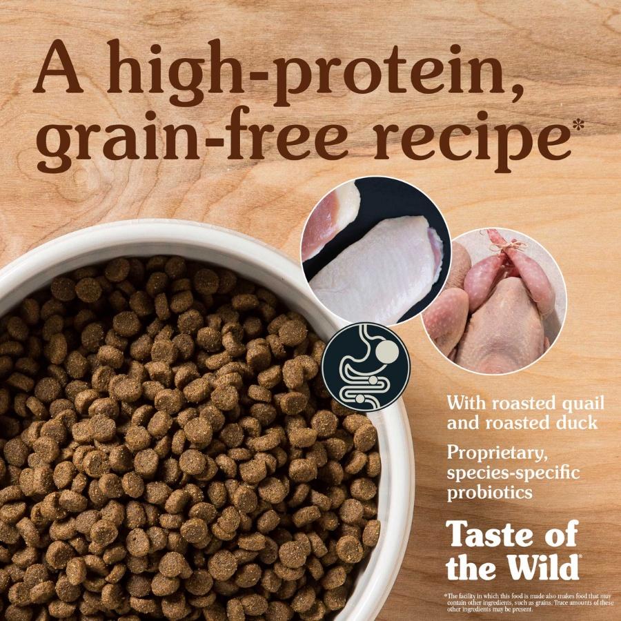 Thức Ăn Hạt Cho Mèo Bao 6.6kg Taste Of Wild Vị Chim Cút, Thịt Vịt, Rau Củ, Trái Cây - Mượt Lông, Búi Lông