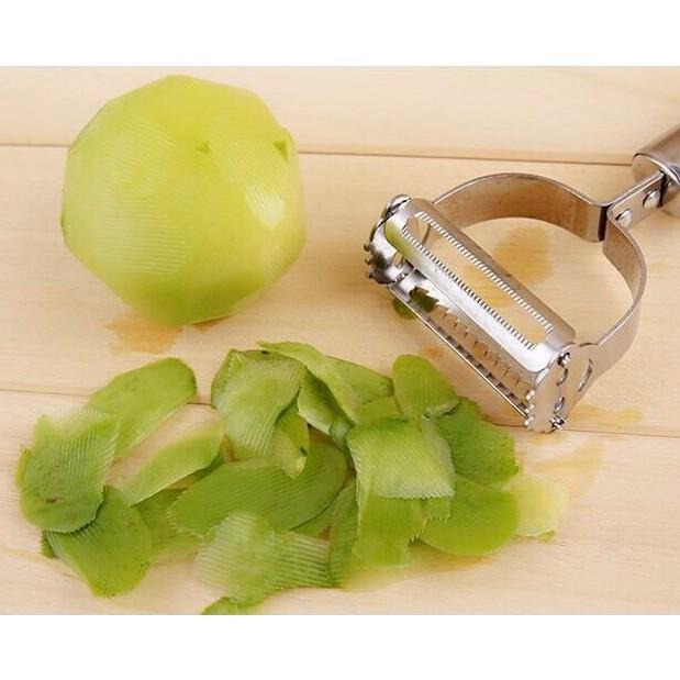 Nạo Củ Quả Inox Đa Năng 2 In 1 Chống Han Gỉ, Dụng Cụ Nạo Củ Quả Tiện Dụng