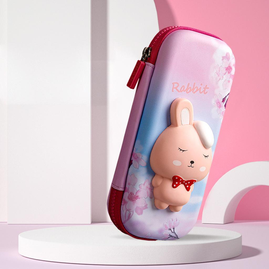 3D Decompression Pencil Case Large Capacity for School  Pink