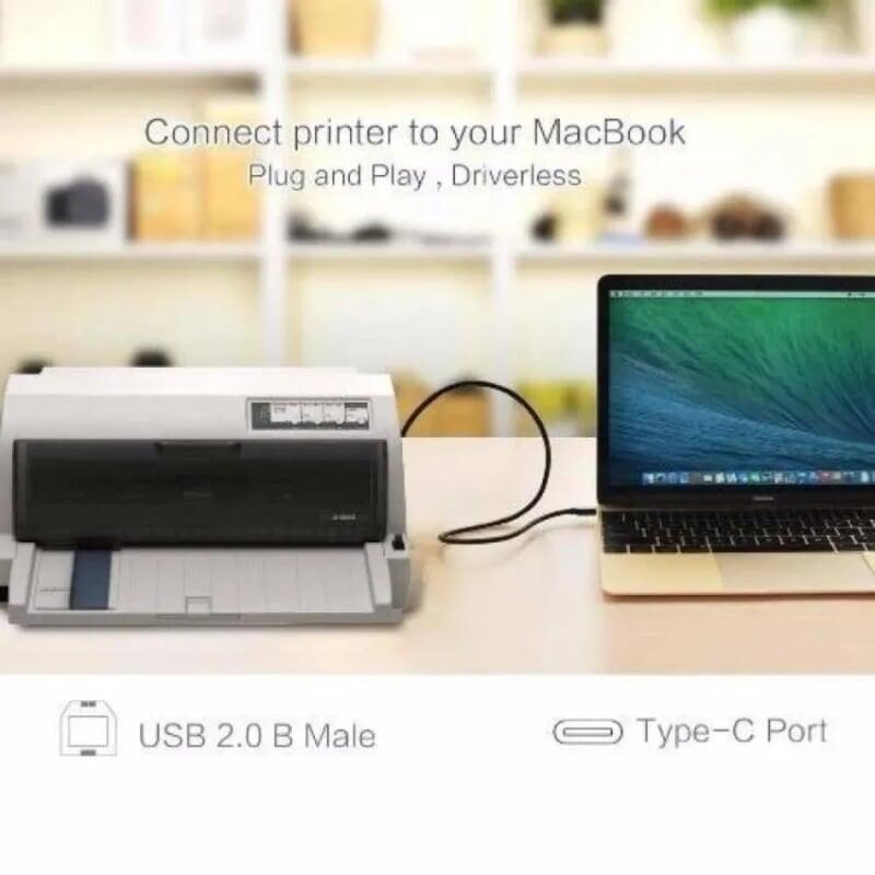 Hình ảnh Ugreen UG30183US152TK 5M màu đen Dây USB Type-C sang USB 2.0 đầu mạ vàng - HÀNG CHÍNH HÃNG