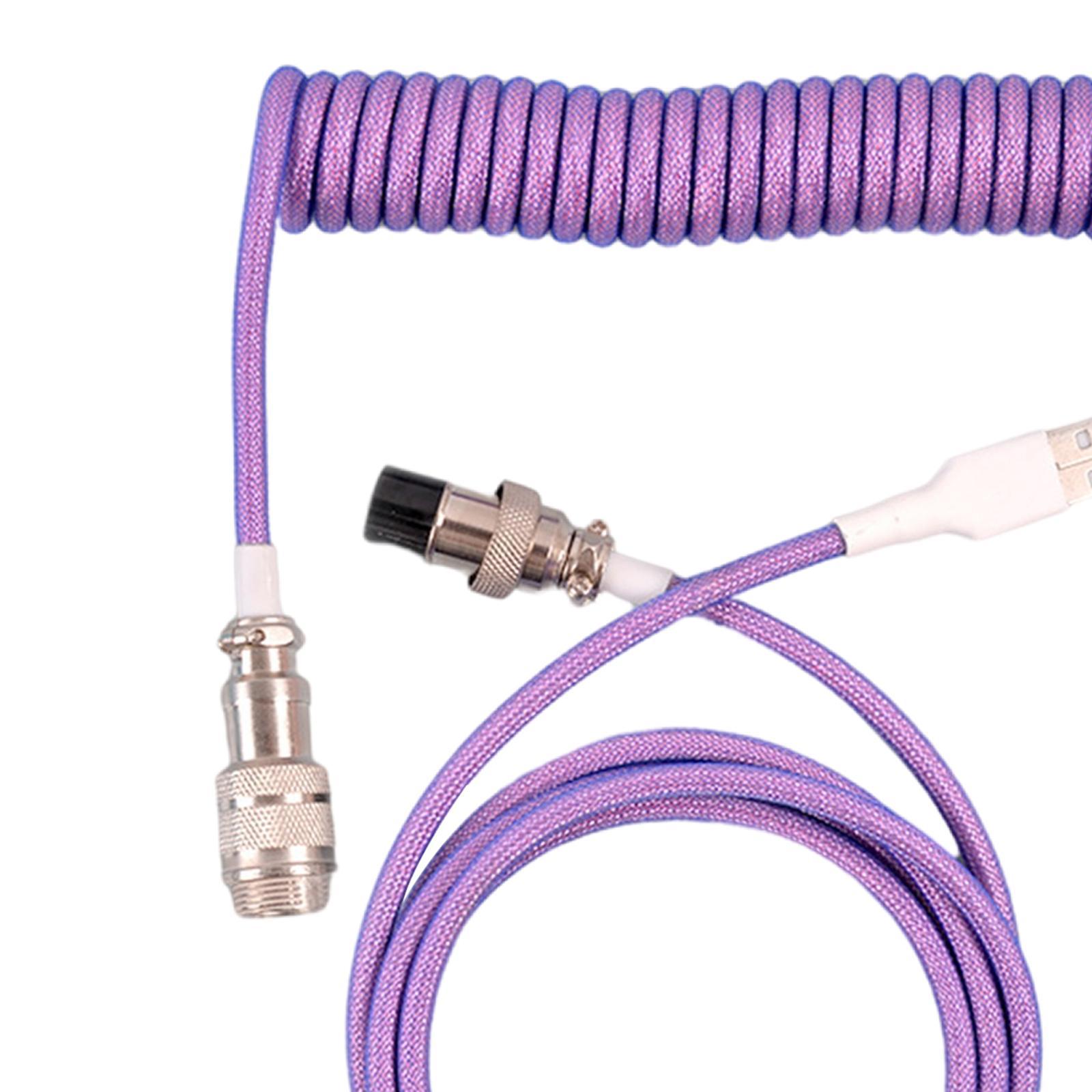 USB Type C Cable Charging Type C to USB Split Cable with Metal Connector for Mechanical Keyboard