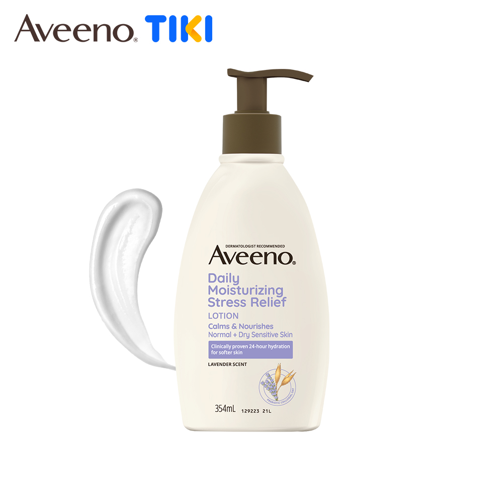 Sữa dưỡng thể cho da nhạy cảm, giảm căng thẳng hương lavender Aveeno Stress Relief 354ml