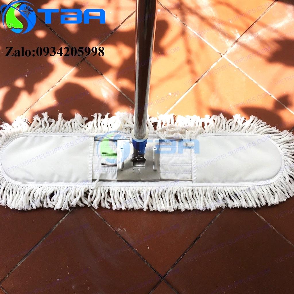 Cây lau sàn công nghiệp bản 80cm cán tăng đơ nhập khẩu cao cấp sợi cotton màu trắng siêu bền siêu thấm hút